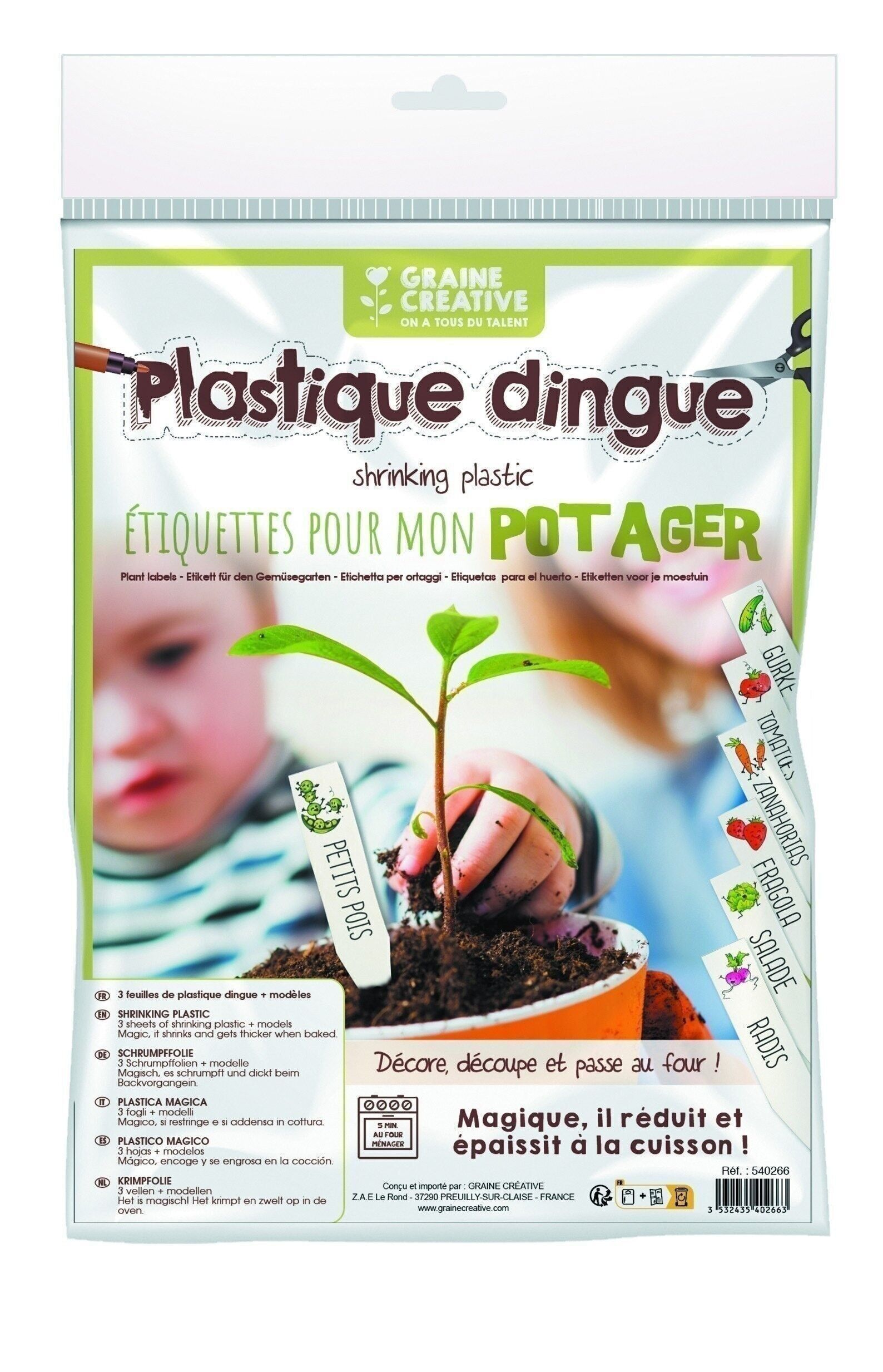 CRAZY PLASTIC KIT VEGETABLE GARDEN LABEL