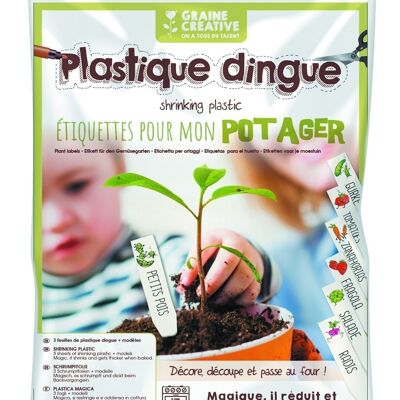 CRAZY PLASTIC KIT VEGETABLE GARDEN LABEL