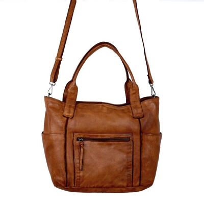 MALI BAG - Woman bag, COGNAC