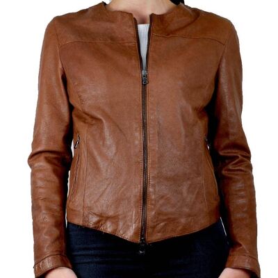 BH-HA007 - LEATHER JACKET, BISCUIT