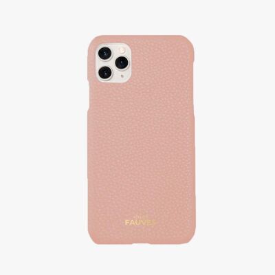 Coque d’iPhone en cuir grainé - iPhone 11 Pro - Rose Sakura