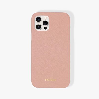 Coque d’iPhone en cuir grainé - iPhone 12 Pro Max - Rose Sakura
