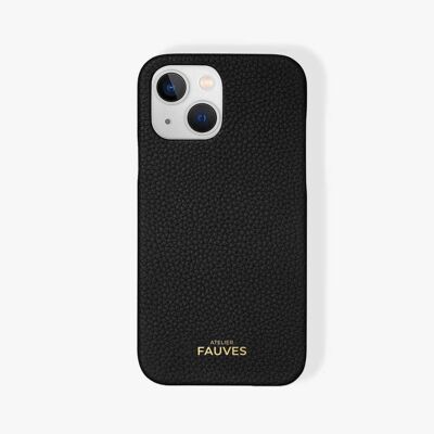 Coque d’iPhone en cuir grainé - iPhone 13 Mini - Panthère