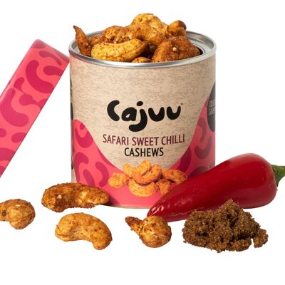 Safari Sweet Chili Cashew Tube (Karton mit 6 x 100 g)