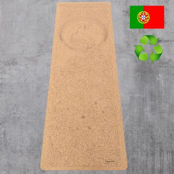 Tapis de yoga recyclé made in Portugal "Paon" 1