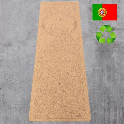 Recycled yoga mat made in Portugal "Peacock"