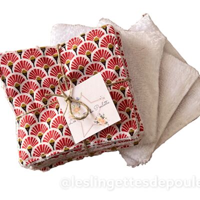 Lot de 5 lingettes démaquillantes lavables