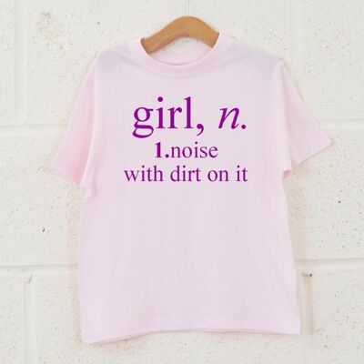 T-shirt da bambina con definizione KIDS