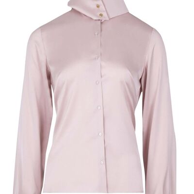 Chemise rose col montant