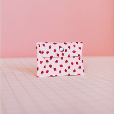 Pink Strawberry Card Holder