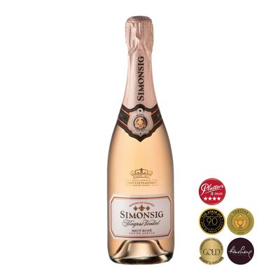 6 Bottiglie Méthode Cap Classique Kaapse Vonkel Brut Rosè 2019 - Simonsig