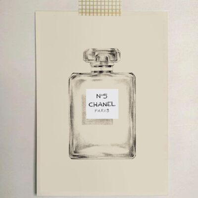 Postcard "Chanel N°5 bottle"