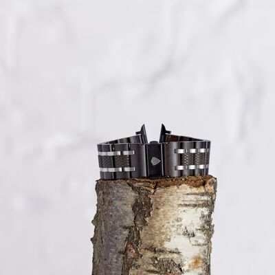 The Ebony - Bracelet de montre végétalien en bois fait à la main pour Apple Watch