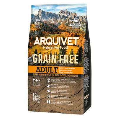 Arquivet-Pienso para perros-Grain Free-Adult-Pavo-12 kg