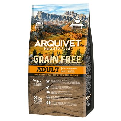 Arquivet-Pienso para perros-Grain Free-Adult-Pavo-2 kg