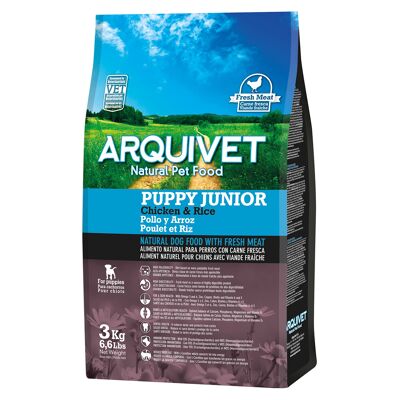 Arquivet-Puppy Junior-Pienso para cachorros-Pollo y arroz-3 kg