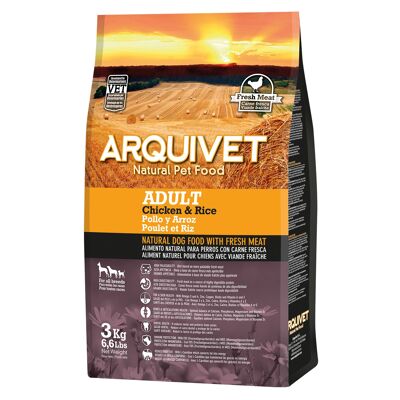 Arquivet-Adult-Pienso para perros adultos-Pollo y arroz-3 kg