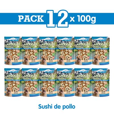 Pack 12 Snacks Sushi de pollo 100 g