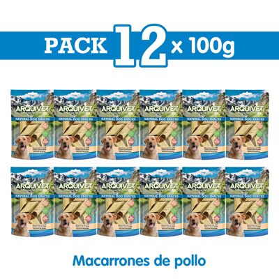 Pack 12 Snacks Macarrones de pollo 100 g
