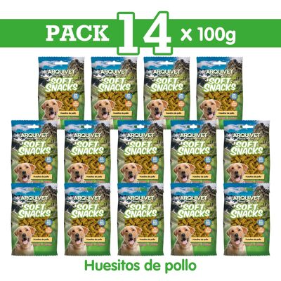 Pack 14 Huesitos de pollo 100gr