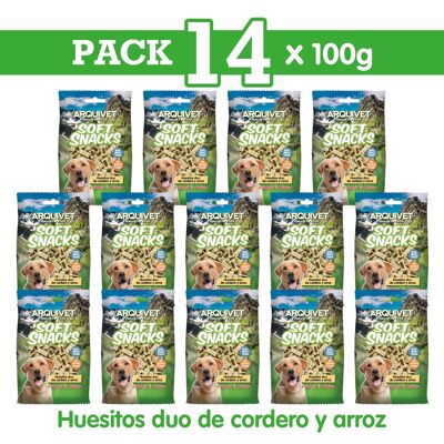 Pack 14 Huesitos duo cordero y arroz 100gr