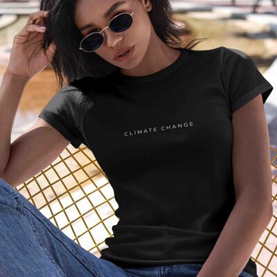 Womens Climate Change Logo 100% Organic Cotton T-shirt