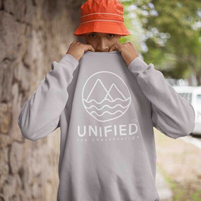 Mens Grey Unified 100% Organic Loopback Sweatshirt