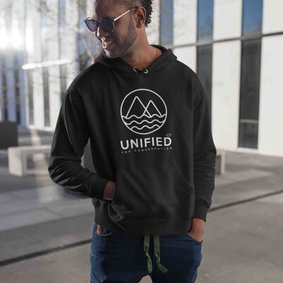 Mens Black Unified For Conservation 100% Organic Hoodie