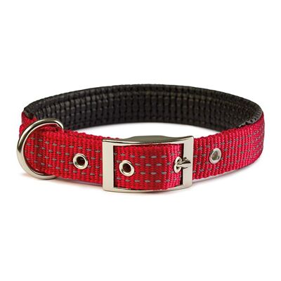 Collar nylon liso rojo - 1,5 x 38 cm