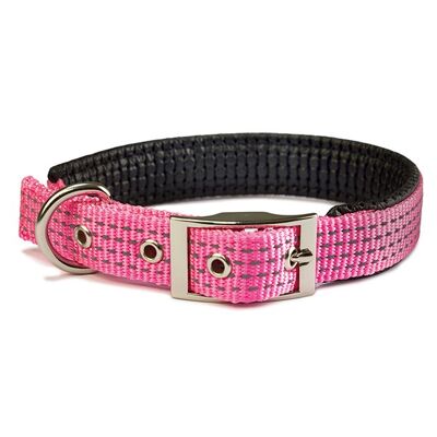 Collar nylon liso rosa - 1,5 x 38 cm