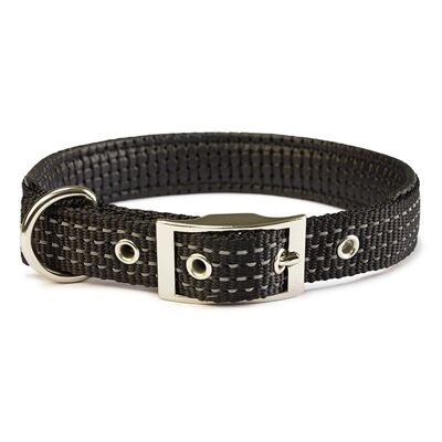 Collar nylon liso negro - 2,5 x 53 cm