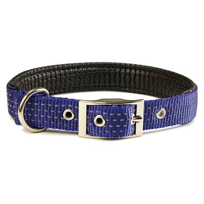 Collar nylon liso azul - 1,5 x 38 cm
