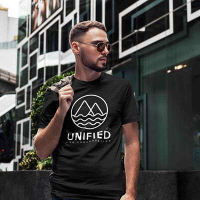 Mens Black Unified 100% Organic Cotton T-shirt