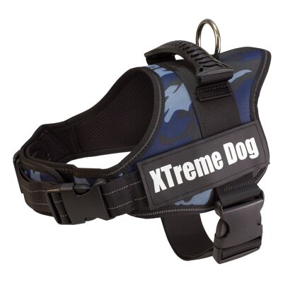 Arnés Xtreme Dog Camuflaje Azul - Talla:S/50-64 cm