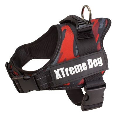 Arnés Xtreme Dog Camuflaje Rojo - Talla:S/50-64 cm