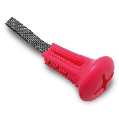 Cepillo dental rosa con tirador