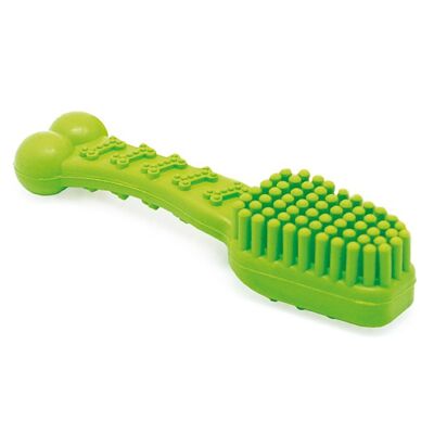 Cepillo de dientes verde de goma