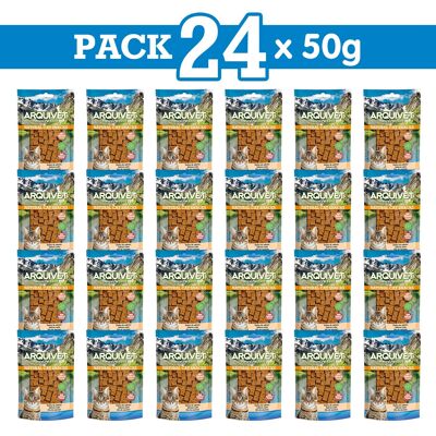 Pack 24 Dados de salmon 50g