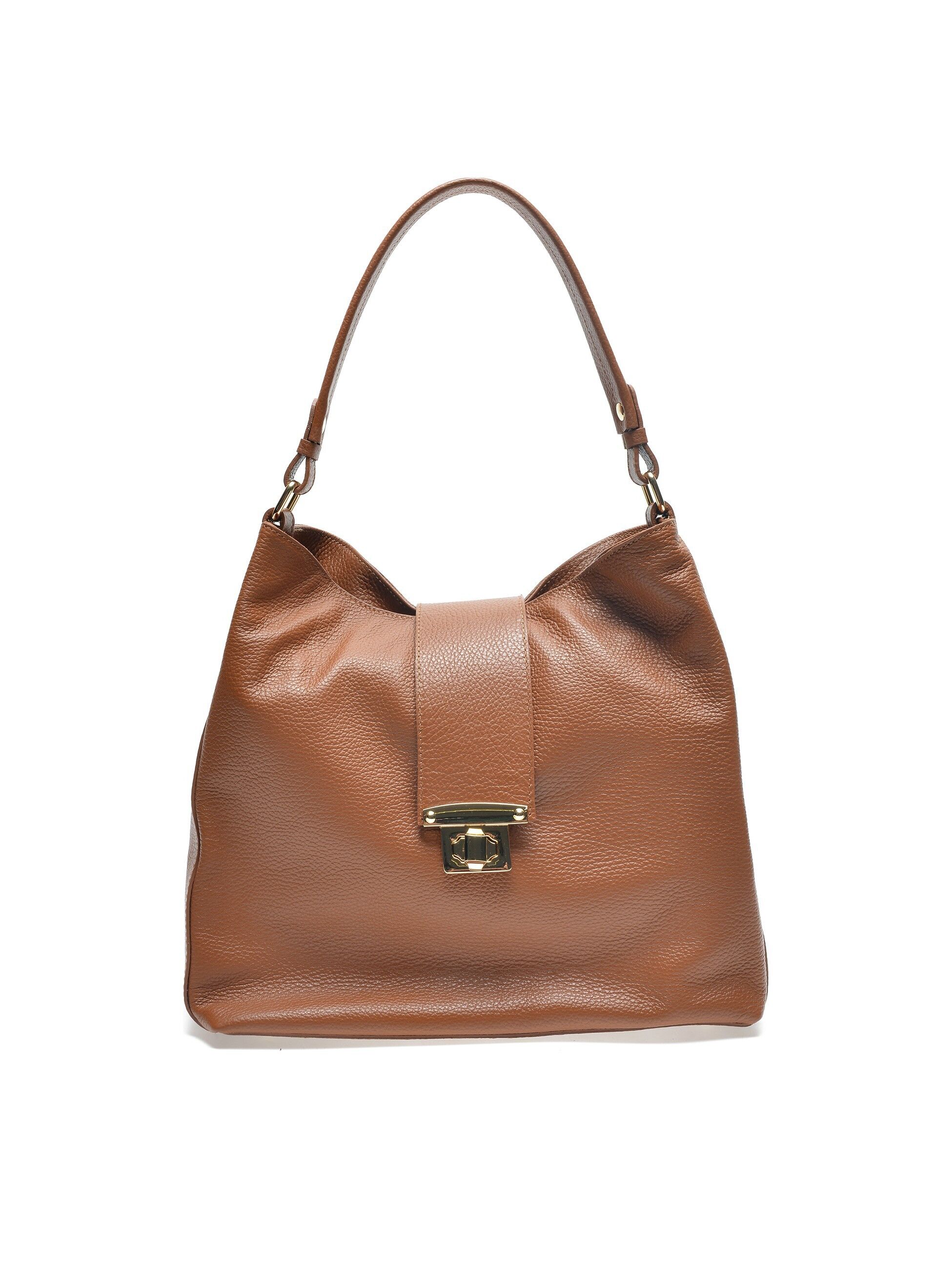 SS22 RM 1591_COGNAC_Borsa con manico superiore