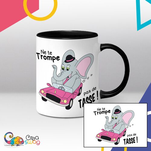 Mug blanc et noir, Ne te trompe pas de tasse