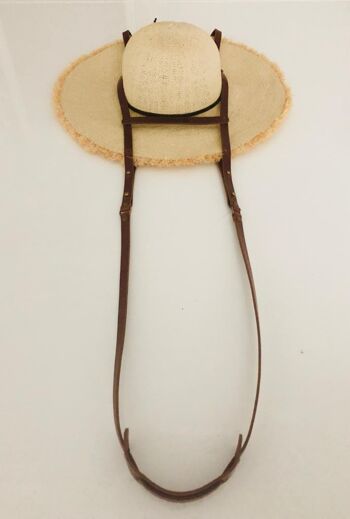 Hat Bag “Sevilla XL” : porte chapeau en cuir marron clair (pour grands chapeaux) 7