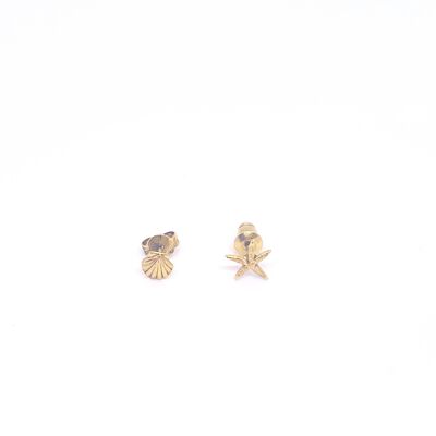 Orecchini a bottone con stella marina dei pirati della baia