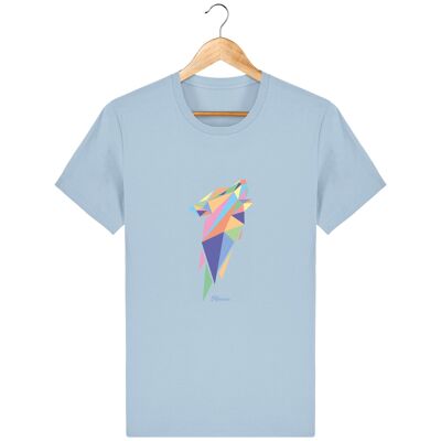 Tee Shirt Loup Solitaire - Bleu ciel - Sky blue