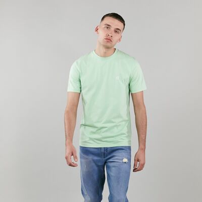 t-shirt vert clair à faible émission de carbone