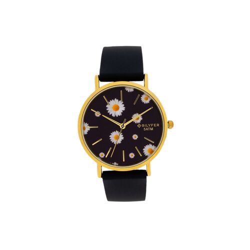 RELOJ MARGARITAS NEGRO Y DORADO W/R 5ATM 1F714N