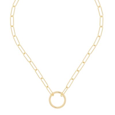 PLATING Necklace with links gold plated 45 cm D0392DCOL1