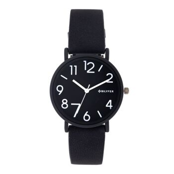 MONTRE UNICOLORE 12 CHIFFRES BRACELET INTÉRIEUR EN CUIR 1F676N