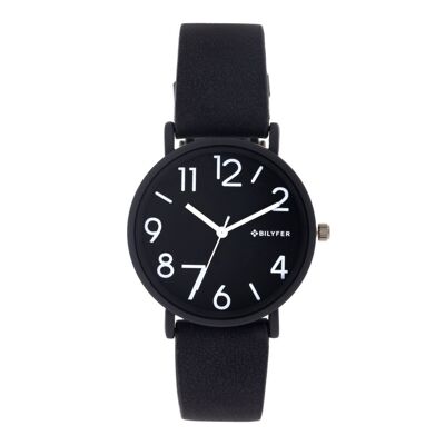 UNICOLOR WATCH 12 NUMBERS INTERIOR LEATHER STRAP 1F676N