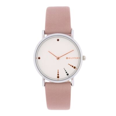 INTERIOR LEATHER STRAP WATCH 3ATM PINK 1F682R