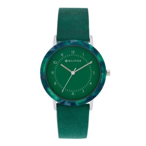 RELOJ REDONDO ACRILICO CORREA INTERIOR PIEL 1F683V